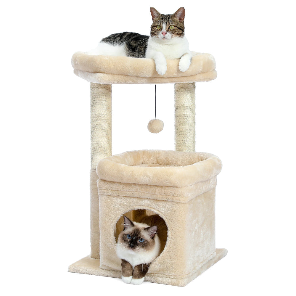 BOLT petit arbre a chat beige avec 2 chats Image
