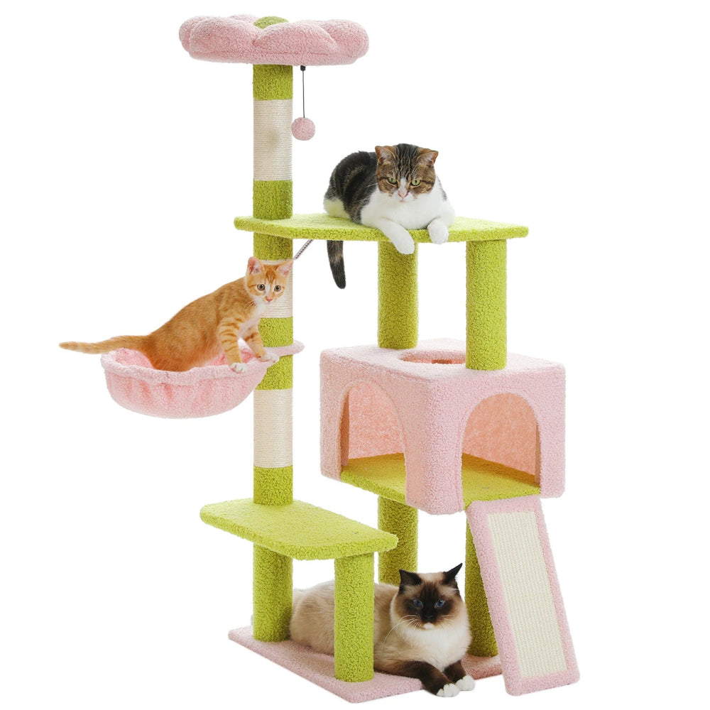 FLOY arbre a chat vert avec 3 chats Image