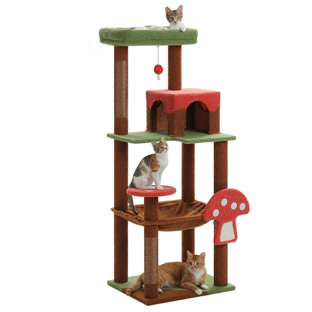 GAKI arbre a chat fleur avec 3 chats Image