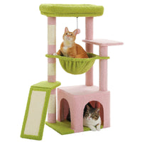 HANA petit arbre a chat rose avec 2 chats