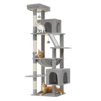 KANO arbre a chat xxl gris avec 3 chats
