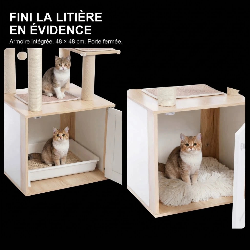TEKA arbre a chat en bois 3 Image