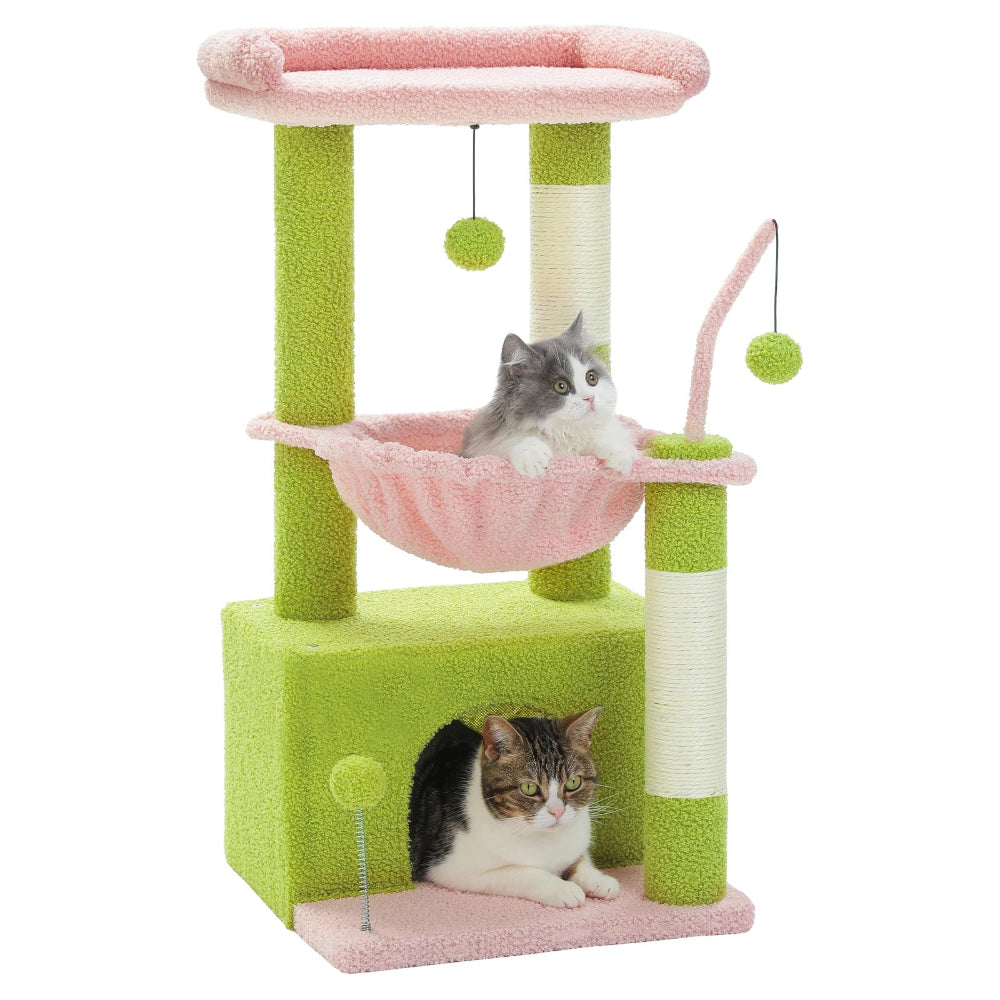 YUKI petit arbre a chat avec 2 chats